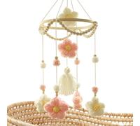 Carillon Per Neonato | Carillon Da Culla Con Fiori Intrecciati,Giocattolo Sensoriale Colorato Rilassante Rotante per Culla Camera Decorazione