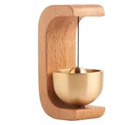 Carillon per porta d'ingresso Magnetico a forma di C Arpa per porta Carillon decorativo in legno per campanello per l'apertura dei negozianti Colore del registro aziendale