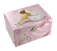 Carillon portagioie in legno con ballerina danzante e meccanismo musicale a molla di 18 note (Rif: 22192) - Valzer de l'Empereur (Johann Strauss)