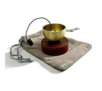 Carillon portatile in legno Mindfulness, facile da trasportare, accessorio adatto per viaggi all'aperto e interni, campanelli a vento in legno