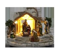 CARILLON PRESEPE GIGANTE Cm.29 H CON MUSICHE NATALE LUCI LED E MOVIMENTO 65080