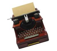 Carillon Retrò a Forma di Macchina da Scrivere, Contenitore Gioielli | Decorazione da Ufficio e Casa, Plastica Marrone, Stile Creativo, Musica a Manovella