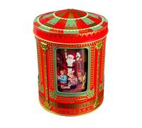Carillon Santa - Barattolo per pasticceria, contenitore per biscotti, scatola di latta per biscotti e pan di zenzero, in rilievo e stampato. Vol. 750 ml. Dimensioni: 12 x 16 cm