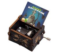 Carillon - Sei Sol | Carillon a tema Halloween | Carillon classico in legno | Carillon in legno vintage con manovella | Carillon a corda per Halloween | Scatola di m