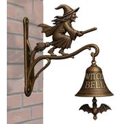 Carillon Sorci?re Halloween ? Sonnette D?corative Effrayante Pour Porte, Design Sorci?re Avec Chapeau Pointu, Id?al Pour F?te D'Halloween, Maison, Jardin, Ambiance Hant?e Et Accueil Des Invit