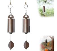 Carillon Vento Deep Resonance Serenity Bell con Tono Profondo, Grandi Carillon a Vento in Metallo per Esterni, Uno Strumento Musicale da Appendere All'esterno Unico e Una Decorazione(2pcs,Small)