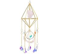 Carillons éoliens de jardin - Carillon éolien en cristals coloré pour la décoration intérieure | Attrape-soleil en cristals pour l'extérieur : chambres, terrasse, fêtes, cour, patio, balcon, jardin