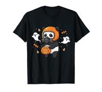 Carina Arte di Halloween Chibi Panda Hazmat Maglietta