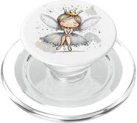 Carina fata coronata con un sorriso gioioso per gli amanti della fantasia PopSockets PopGrip per MagSafe