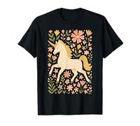 Carina Floral Unicorn Pastel Fantasy Kawaii per ragazze Maglietta