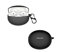 carinacoco Custodia in silicone per OnePlus Buds 4 con moschettone, morbida e flessibile, ultra sottile, antiurto, sottile, anti-caduta, per OnePlus Buds 4, colore: nero
