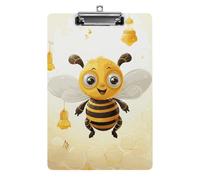 Carine api miele portablocco acrilico carino moda portablocco decorativo, 31,8 x 21,6 cm, formato A4, clip in acrilico per classe, insegnanti, forniture per ufficio