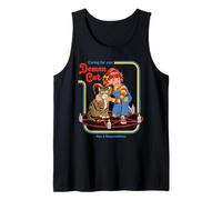 Caring For Your Demon Cat Retro Vintage Funny Adult Humor Canotta