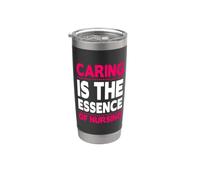 Caring is The Essence Of Nursing Nurses Funny Nurse Bicchiere termico in acciaio inox doppia parete