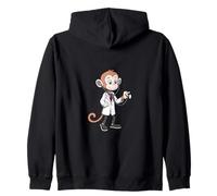 Caring Monkey Doctor Stetoscopio Healthcare Felpa con Cappuccio