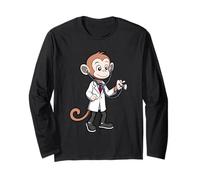 Caring Monkey Doctor Stetoscopio Healthcare Maglia a Manica