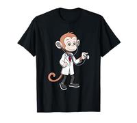 Caring Monkey Doctor Stetoscopio Healthcare Maglietta