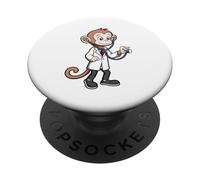 Caring Monkey Doctor Stetoscopio Healthcare PopSockets PopGrip Adesivo