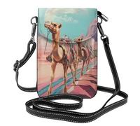 Carini cartoni animati Questa borsa a tracolla leggera e unisex con patta libera le mani ed è adatta per viaggi, vacanze e uso quotidiano., Camel Bells in coda, Taglia unica