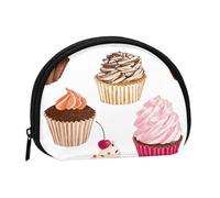Carini cupcake, piccola borsa portaoggetti per assorbenti igienici per il trucco, portamonete per cosmetici da donna