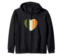 Carino 5 Stripes Modello Verde Bianco Marrone Minimalista Felpa con Cappuccio
