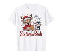 Carino 67 Bruh Santa Renna Meme Six Seven Brain Rot 6 7 Maglietta