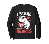 Carino 67 San Valentino Six Seven Capybara 6 7 I Rubo Cuori Maglia a Manica