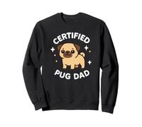 Carino a Tema Cane con Scritta Certified Pug Dad Felpa