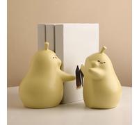 Carino Abbracciare Pera Libro Fermalibri in porcellana per soggiorno Camera da