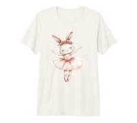 Carino Acquarello Bunny Ballerina Danza Maglietta Premium