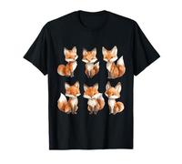 Carino Acquerello Fox Animal Art Maglietta
