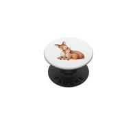 Carino Acquerello Madre Cervo Cervo Abbracciare Arte PopSockets PopGrip Adesivo