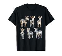 Carino Acquerello Zebra Mandria Safari Animal Design Maglietta