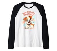 Carino adorabile cucciolo di cane per bambini bambini Maglia con Maniche Raglan