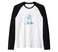 Carino Adorabile Sigillo Arpa Bambino Indossa Una Piramide Maglia con Maniche Raglan