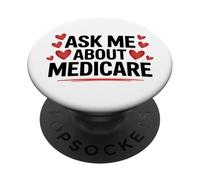 Carino agente di assicurazione sanitaria Chiedimi informazioni su Medicare Marketing PopSockets PopGrip Adesivo