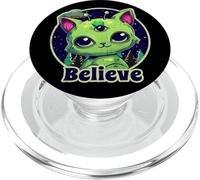Carino Alien Cat Belive in UFO Kawaii PopSockets PopGrip per MagSafe
