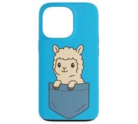 Carino Alpaca Pocket Pal Divertente Amante Animali Fattoria Vibes Custodia per iPhone 13 Pro