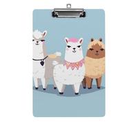 Carino alpaca portablocco acrilico carino moda portablocco decorativo, 31,8 x 21,6 cm, formato A4, clip in acrilico per classe, insegnanti, forniture per ufficio