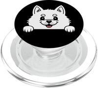 Carino American Eskimo Dog Peeking Puppy Amante PopSockets PopGrip per MagSafe