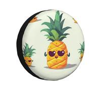 Carino ananas copertura della ruota di scorta impermeabile antipolvere auto protezioni per ruota di scorta portatile copertura universale misura per camper SUV camion