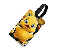 Carino anatra animale bagagli tag porta carte per bagagli per valigie con scudo privacy borsa da viaggio nome tag per uomini e donne borsa zaino nero stile
