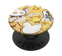 Carino Anatra Kawaii Pollo Giallo Collage PopSockets PopGrip Adesivo
