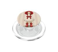Carino Anatra Pioggia in Impermeabile Stuff Stivali Rossi & Cappello Coquette PopSockets PopGrip per MagSafe