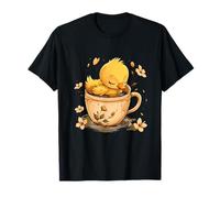 Carino anatra Sleeping Cup Duck Lover sonnecchiare animale sonnolento Maglietta