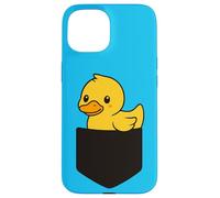 Carino anatroccolo Pocket Pal divertente bambino anatra animale fattoria Custodia per iPhone 15