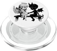 Carino angelo e diavolo innamorato Anime Fantasy Duo PopSockets PopGrip per MagSafe