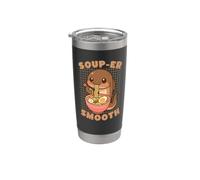 Carino anguilla mangiare ramen zuppa liscia design Bicchiere termico in acciaio inox doppia parete