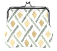 Carino Animal Portamonete da Donna & Sacchetti Kiss Lock Chic Geometrico Giallo Card Change Portafoglio, Chic Geometrico Giallo, OneSize
