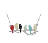 Carino animale bella collana ciondolo catena gioielli per matrimonio Incontri Sei uccelli sul ramo donne lunga collana catena gioielli moda